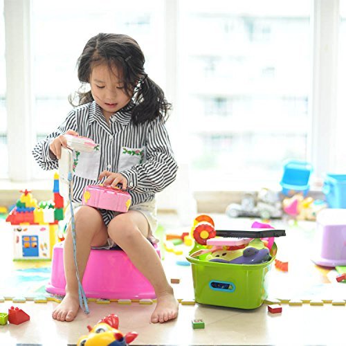 LANKUO Step Stool, Take It Along in Bedroom, Kitchen, Bathroom and Living Room. Great for Potty Training! (Blue)