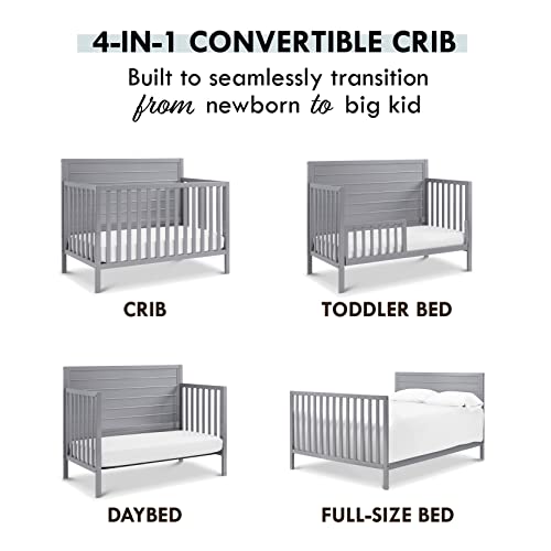 Carter's by DaVinci Morgan 4-in-1 Convertible Crib in Grey, Greenguard Gold Certified