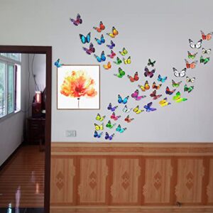 Heansun 80 PCS 3D Butterfly Wall Decor, 4 Styles Butterfly Wall Decals Removable Mural Stickers Butterfly Decorations for Home Room Bedroom Nursery Decor