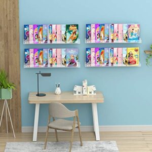 NIUBEE Kids Acrylic Floating Bookshelf 36 Inch,Clear Invisible Wall Bookshelves Ledge Book Shelf,50% Thicker with Free Screwdriver