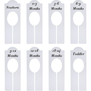 willbond closet dividers baby nursery clothing rack size dividers boy girl closet organizer dividers with sizes newborn to 18-24 months (8 pieces)
