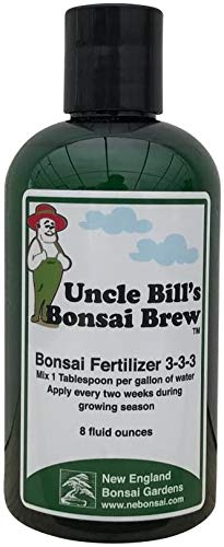 Uncle Bill's Liquid Bonsai Fertilizer - Specially Formulated Bonsai Food for Vibrant Growth, Easy to Use, Trusted by Enthusiasts, 8 Ounces