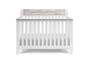 suite bebe hayes 4 in 1 convertible crib, white and wire brushed wood