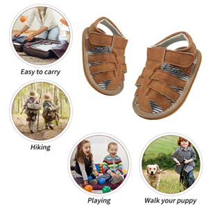 Neband Baby Girl Boy Sandals, Premium Soft Anti-Slip Sole Infant Baby Sandals 6-12Months Summer Casual Beach Shoes Bowknot Princess Dress Flats Prewalker First Walker Shoes