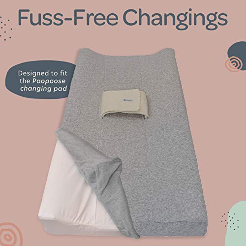PooPoose Changing Pad Cover (Varsity Grey)