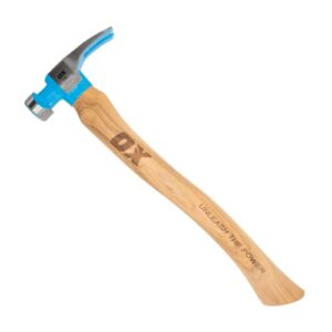 ox tools pro series 18 ounce california framing hammer | hickory handle