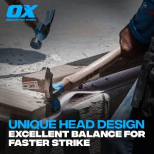 OX TOOLS Pro Series 18 Ounce California Framing Hammer | Hickory Handle