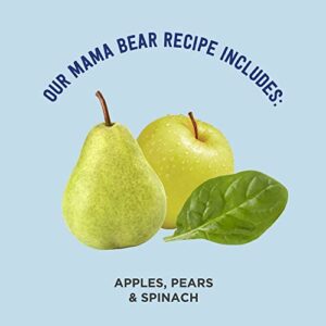 Amazon Brand - Mama Bear Organic Baby Food, Stage 2, Apple, Pear, Spinach, 4 Ounce Pouch (Pack of 12)