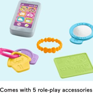 Fisher-Price Smart Purse Learning Toy with Lights Music and Smart Stages Educational Content for Babies and Toddlers, Pink​