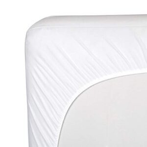 Sealy Quilted Organic Cotton Top Breathable Waterproof Fitted Toddler Bed and Baby Crib Mattress Pad Cover Protector, Noiseless, Machine Washable and Dryer Friendly, 52 x 28 - Cream