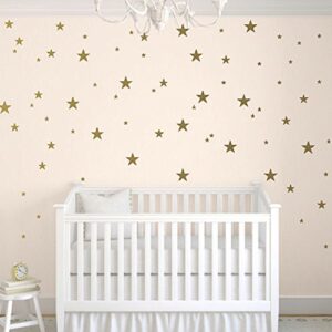 toarti stars wall decals (124 decals) wall stickers removable home decoration easy to peel stick painted walls metallic vinyl polka wall decor sticker for baby kids nursery bedroom (gold stars)