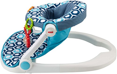 Fisher-Price Portable Baby Chair, Sit-Me-Up Floor Seat with 2 Removable Toys & Washable Seat Pad, Honeycomb [Amazon Exclusive]