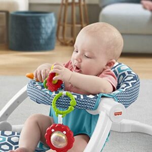 Fisher-Price Portable Baby Chair, Sit-Me-Up Floor Seat with 2 Removable Toys & Washable Seat Pad, Honeycomb [Amazon Exclusive]
