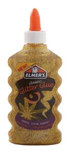 elmer's 2022912 liquid glitter glue, washable, gold, 6 ounces, 1 count