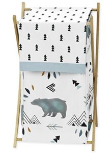 baby kid clothes laundry hamper for bear mountain watercolor collection by sweet jojo designs