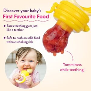 NatureBond Baby Food Feeder/Fruit Feeder Pacifier (2 Pack) - Infant Teething Toy Teether | Includes Additional Silicone Sacs