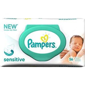 Pampers Wipes Sensitive - 56 ct, Pack of 2