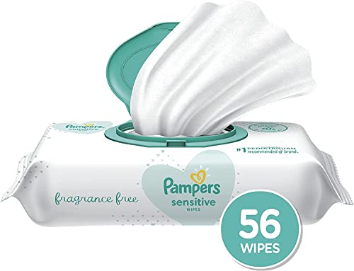 Pampers Wipes Sensitive - 56 ct, Pack of 2