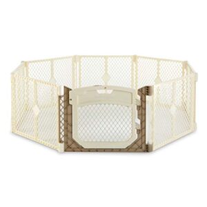 toddleroo by north states superyard ultimate 8 panel baby play yard, made in usa: safe play area, indoors/outdoors, freestanding. 6.5 feet corner to corner (26" tall, ivory), 1 count (pack of 1)