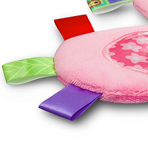 Inchant Taggy Soothing Security Blanket Plum Blossom Baby Velvet Comforter - Pink