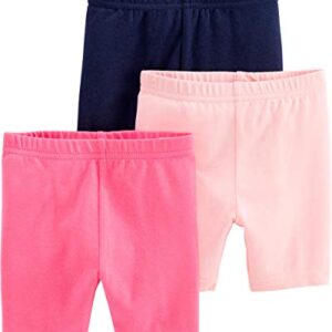 Simple Joys by Carter's Toddler Girls' Bike Shorts, Pack of 3, Pink/Navy, 3T