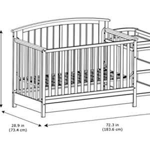 Storkcraft Steveston 5-in-1 Convertible Crib and Changer with Drawer (White) – GREENGUARD Gold Certified, Crib and Changing Table Combo with Drawer, Converts to Toddler Bed, Daybed and Full-Size Bed