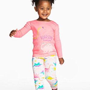 Simple Joys by Carter's Baby, Toddler and Girls' 6-piece Snug Fit Cotton Pajama Set, Dinosaur/Rainbow/Unicorn, 5T