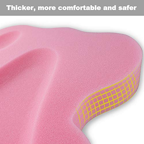 HALLO Soft Infant Bath Sponge Skid Proof Baby Bath Mat Newborn Odor Free (Pink)