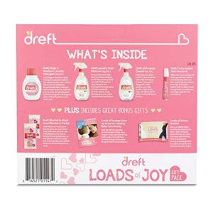 Baby Gifts Set by Dreft, Baby and Mom Gift Set with Liquid Laundry Detergent, Laundry Stain Remover, Stain Remover Pen & All Purpose Cleaner Spray, Great for Baby Showers