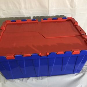 Plastic Storage Bin with Attached flip top lids 22" x 15" x 9" deep.