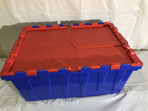 Plastic Storage Bin with Attached flip top lids 22" x 15" x 9" deep.