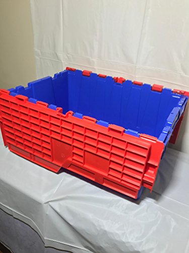 Plastic Storage Bin with Attached flip top lids 22" x 15" x 9" deep.