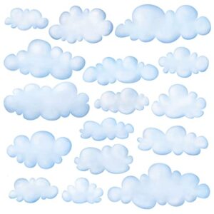 decowall ds9-1702 clouds kids wall stickers wall decals peel and stick removable wall stickers for kids nursery bedroom living room décor