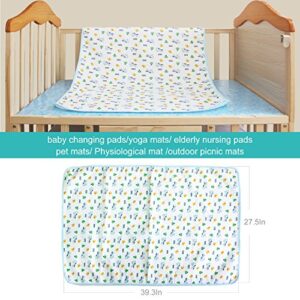 Urine pad - Diaper Changing Mat -vogpo Mattress Sheet Protector, Baby Mattress, Bed Wetting Pads, Pee Pads for Kids or Adults - Washable and Reusable- Waterproof & Breathable (B: 27.5x39.3In 1pcs)