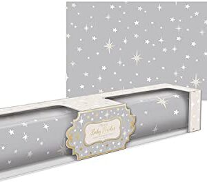 Lady Jayne Dove Gray With Stars Baby Powder Scented Drawer Liners -- 6 Sheets