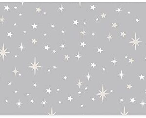 Lady Jayne Dove Gray With Stars Baby Powder Scented Drawer Liners -- 6 Sheets