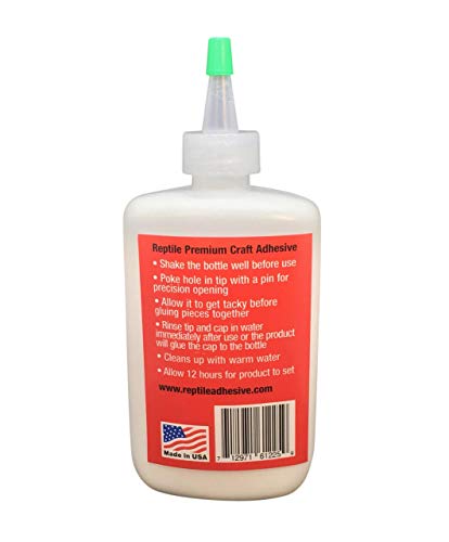 REPTILE Premium Craft Adhesive 4 oz Dries Clear-Order and Ship Above 40 Degrees F