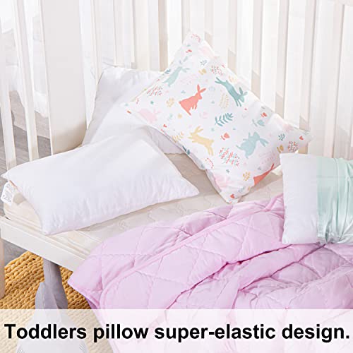 NTBAY 2 Pack Cotton Down Alternative 13x18 Toddler Pillows, Machine Washable - Soft and Breathable Baby Travel Small Pillows for Sleeping, Ideal for Daycare, Crib, Cot