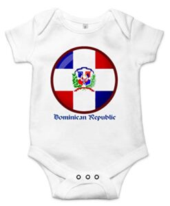 dominican republic cute flag design gift baby bodysuit newborn infant onesie