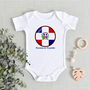 Dominican Republic Cute Flag Design Gift Baby Bodysuit Newborn Infant Onesie