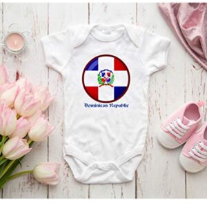 Dominican Republic Cute Flag Design Gift Baby Bodysuit Newborn Infant Onesie