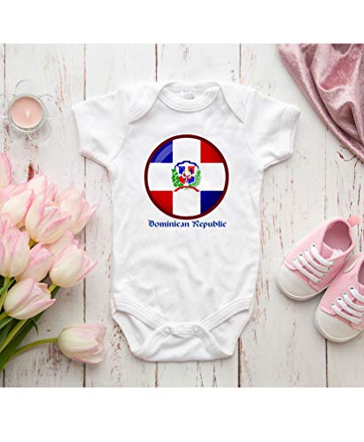 Dominican Republic Cute Flag Design Gift Baby Bodysuit Newborn Infant Onesie