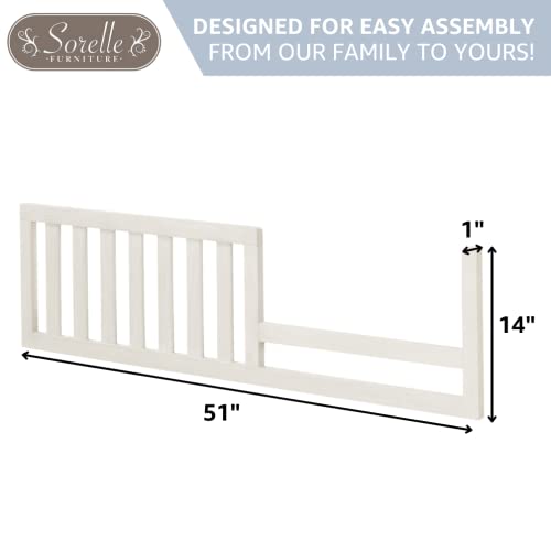 Sorelle Furniture Toddler Rail, White