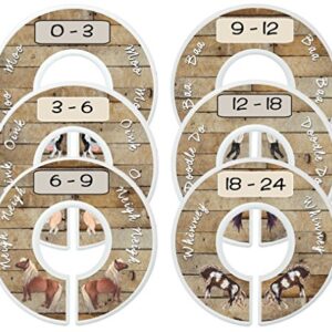 Mumsy Goose Baby Nursery Closet Dividers, Closet Organizers Baby Boy Barnyard