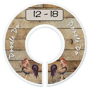 Mumsy Goose Baby Nursery Closet Dividers, Closet Organizers Baby Boy Barnyard