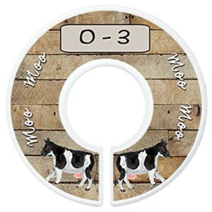 Mumsy Goose Baby Nursery Closet Dividers, Closet Organizers Baby Boy Barnyard