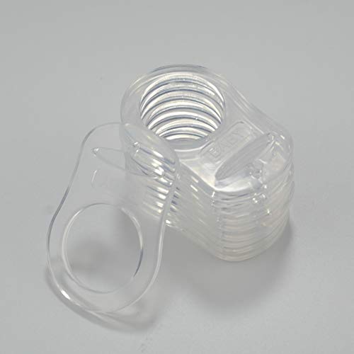 Sutoyuen 10 Clean Food Grade BPA Free Transparent Silicone Adapter Rings Holder for Button Style Maam Dummy Baby Pacifier Soother Teething Ribbon Clip