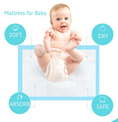 Baby Disposable Underpad 100 Count Incontinence Changing Pad Baby Diapers Newborn Pads Soft Breathable Waterproof Leak Proof Quick Absorb 13X18 Inch