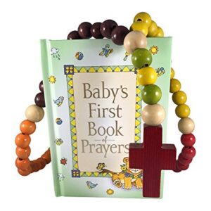 Baby Catholic Baptism Gift Set, Includes Baby's First Rosary and Baby's First Book of Prayers, Perfect Baptism, Christening, Shower Gifts