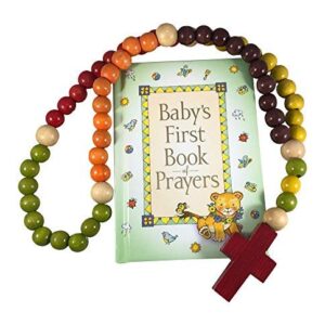 Baby Catholic Baptism Gift Set, Includes Baby's First Rosary and Baby's First Book of Prayers, Perfect Baptism, Christening, Shower Gifts